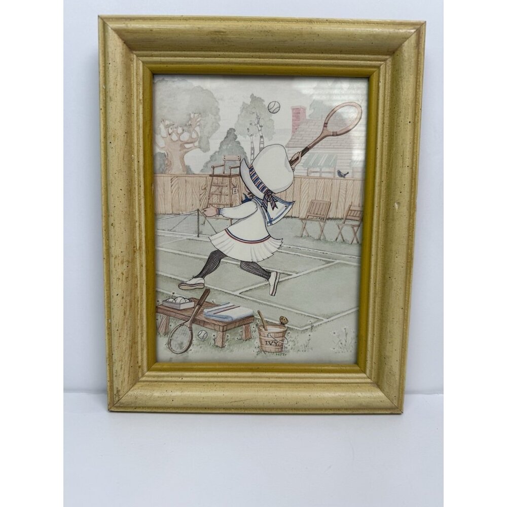 Vtg Turner Wall Accessory Little Ivy Sports Picture Wall Art 1960s Made in USA - Picture 2 of 8